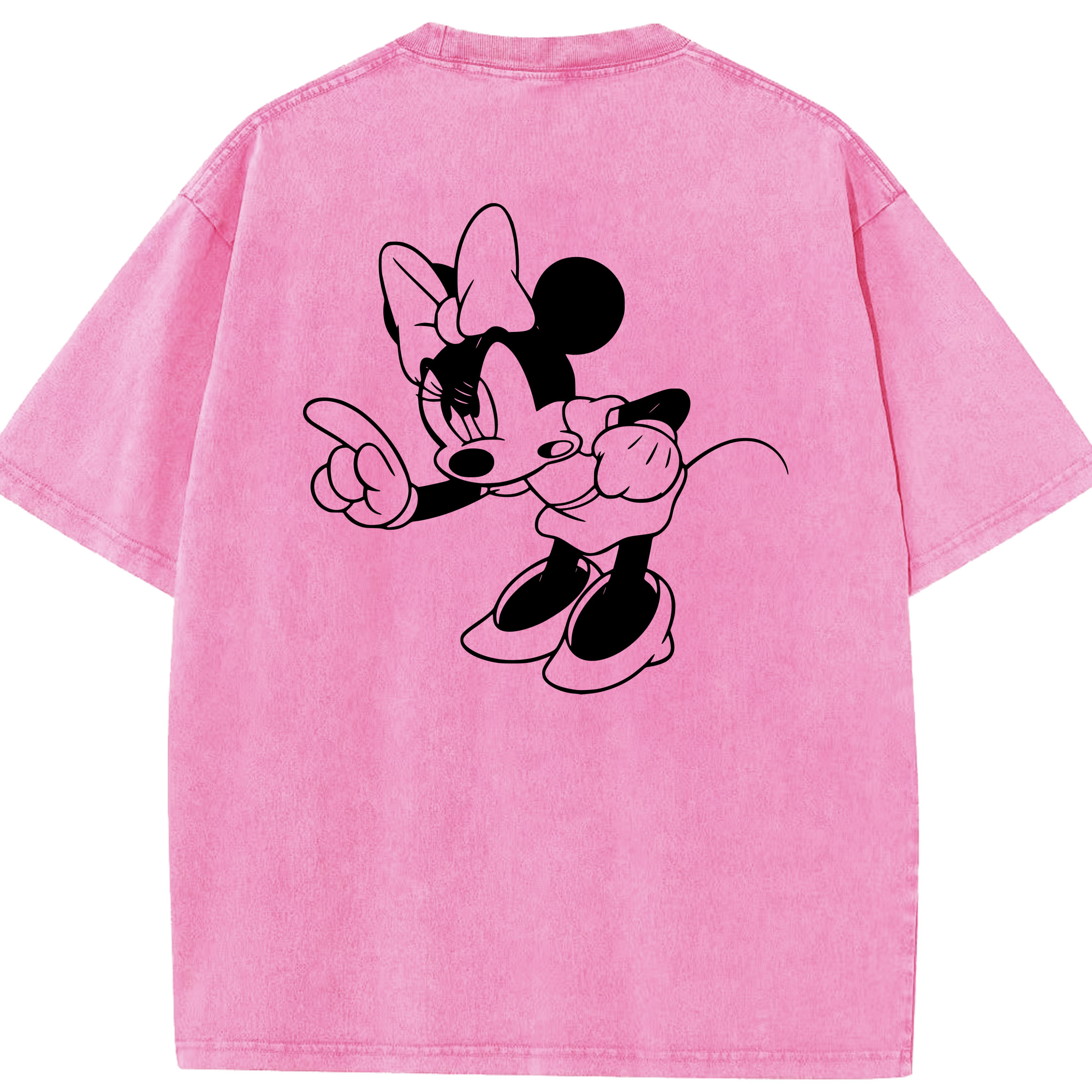 （画像用） ミッキーマウス Mickey Mouse 綿100% ヴィンテージ風 半袖Tシャツ（背面プリント）